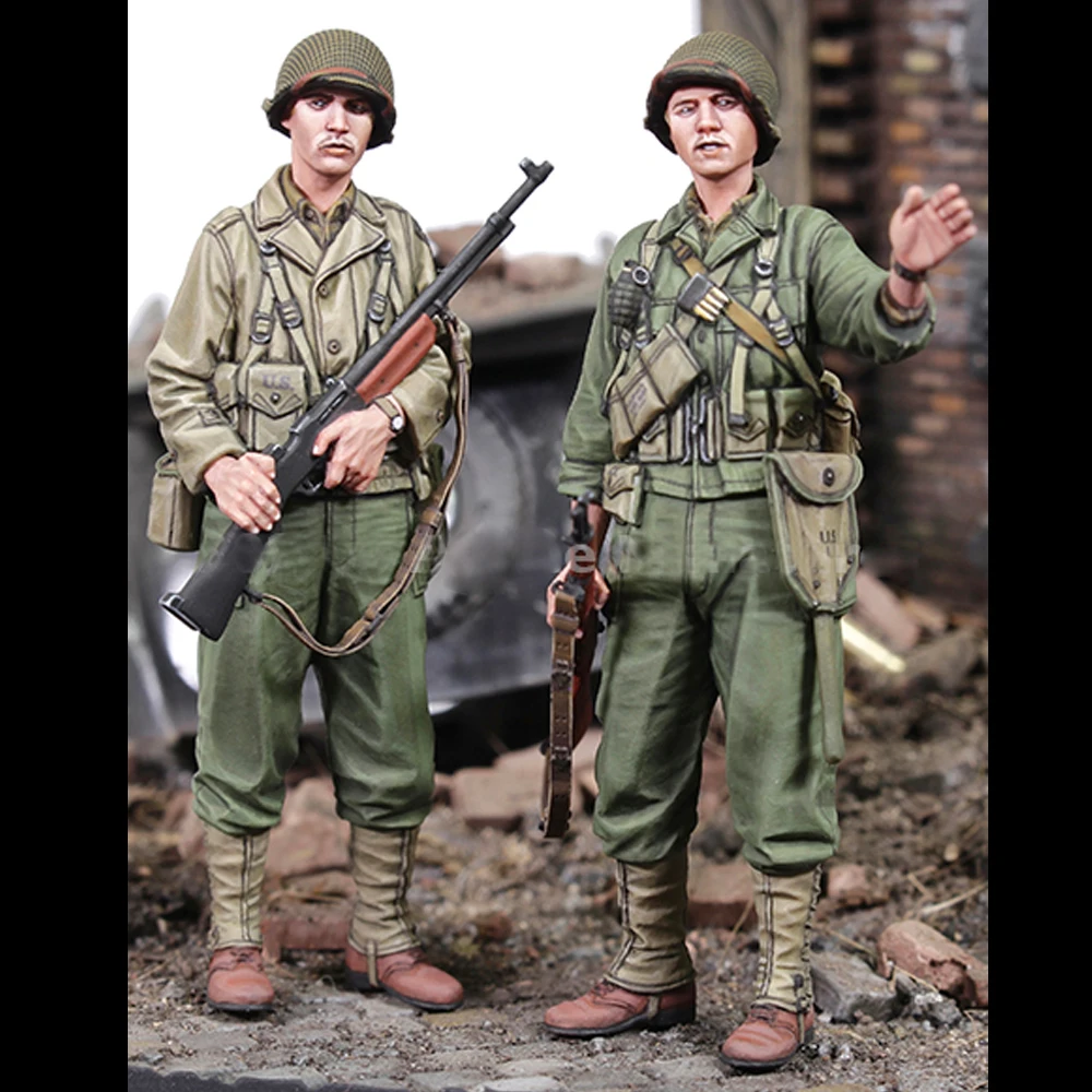 Model Kit Diorama - 1/35 US-Infanterie, Resin-Modellfigur Soldat, Militärthemen, unmontierter