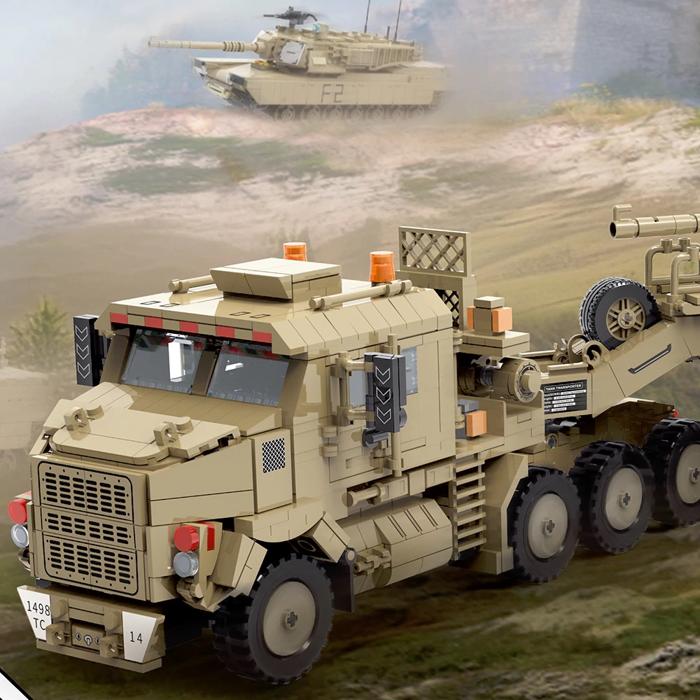 Model Kit Ww2 - Klemmbausteine Militär M1070 Panzerfahrzeug Panzer Building