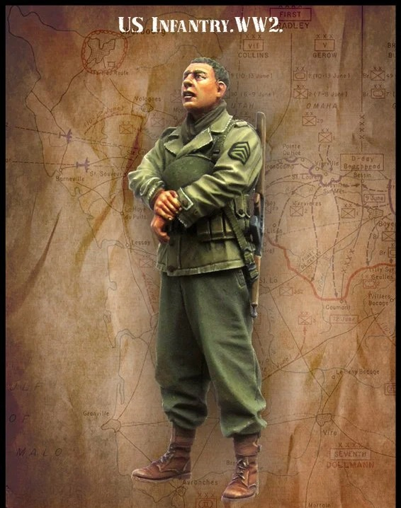 Model Kit Ww2 - Maßstab 1:35 US Army Infantry WW2
