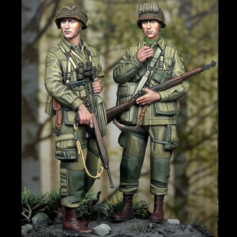 Model Kit Ww2 - Maßstab 1:35 WW2 US-Infanterie-Militär-Miniatur-Modellbausätze aus Druckgussharz,