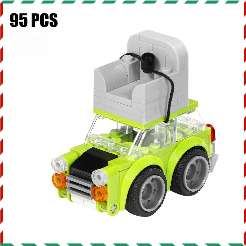 Model Kit Zero - MOC Mr Beaned Rennwagen-Baustein-Set – DIY-Montagesteine,