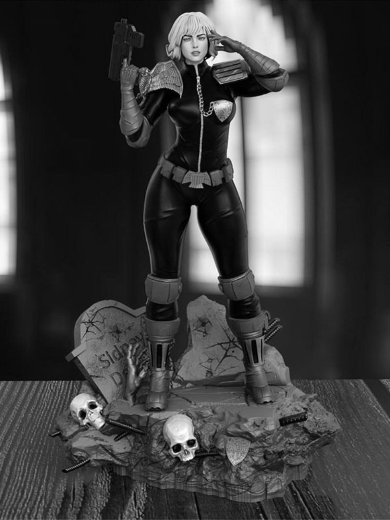 Model Kit Judge - Cassandra Anderson Resin-Figurenmodellbausatz im Maßstab 1:24,