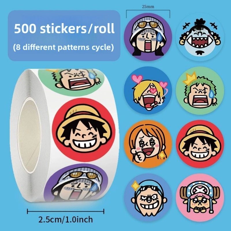 500 Aufkleber/Rolle One Piece  – Model Kit One Piece Bandai Bewertung und Preis